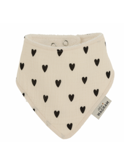 Bavoir bandana gaze coeurs...