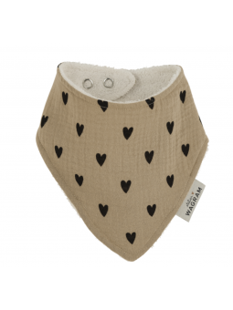 Bavoir bandana gaze coeurs...