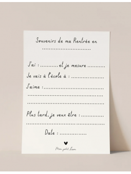 Souvenirs de la rentrée