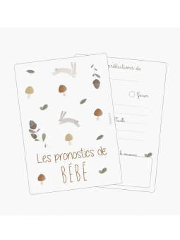 Cartes pronostics baby-shower