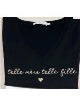 Tee-shirt noir telle mère...