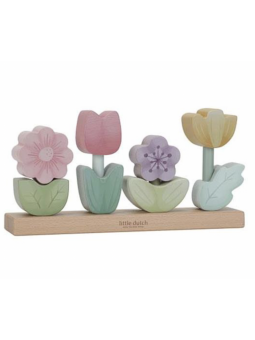 Fleurs à empiler en bois -...