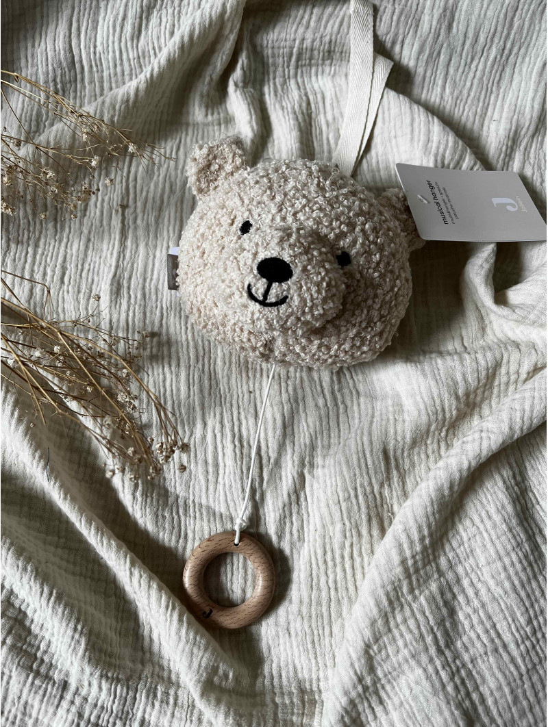 Jollein Drap Housse Jersey Teddy Bear - 60 x 120 cm - Linge de lit