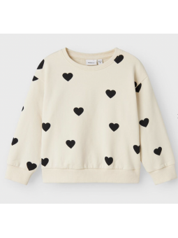 Sweat coeur beige