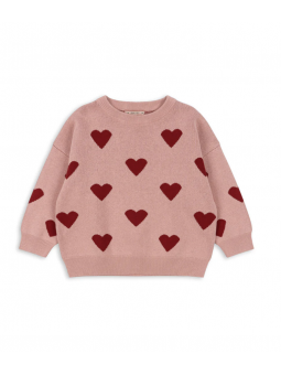 Pull Lapis rose - Coeur rouge