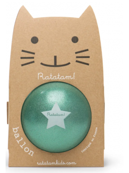 Ballon pailleté vert 10 cm