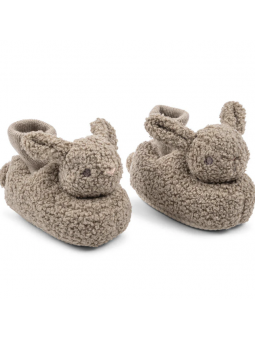 Chaussons lapin - beige