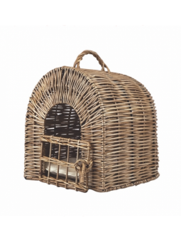 Cage pour chien en osier