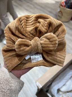 Turban velours Louison camel