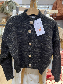 Gilet en maille noir doré Léa