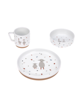 Coffret repas en porcelaine...