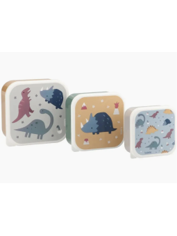 Lot de 3 boîtes à lunch Dinos