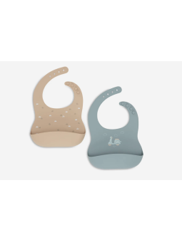 Lot de 2 Bavois en silicone...