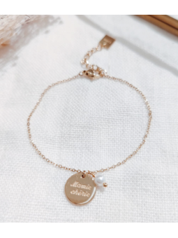 Bracelet Mamie chérie doré