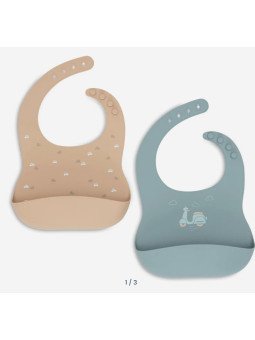 lot de 2 bavoirs silicone...