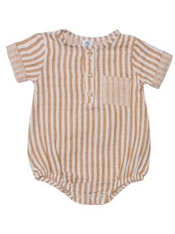 Barboteuse rayé caramel
