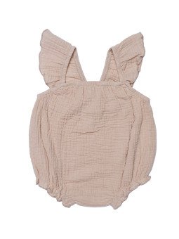 Barboteuse à bretelles gaze...