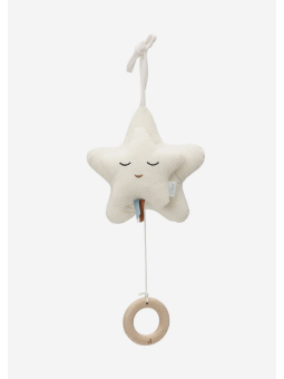 Peluche musicale star - Ivoire