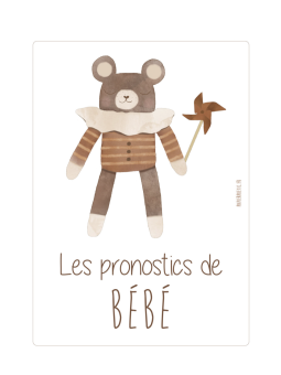 Cartes pronostics baby-shower