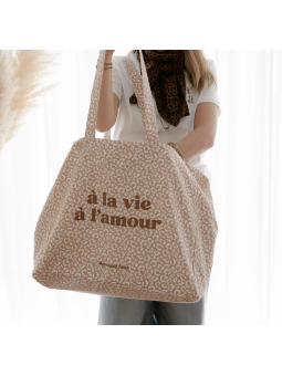 Cabas XXL leopard beige...