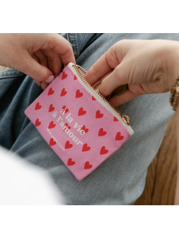 Porte monnaie rose Coeur...