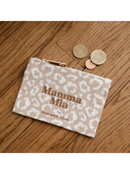 Porte monnaie léopard beige...