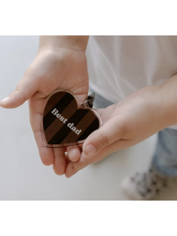 Porte clés rayé marron Best...