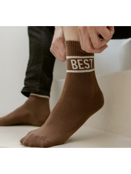 Chaussettes marron Best dad