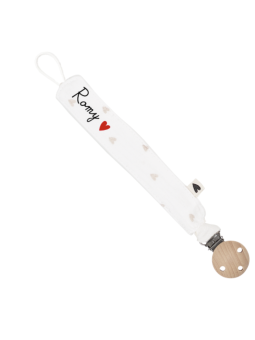 Attache gaze blanc coeur