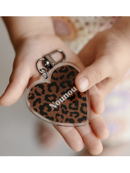Porte clés leopard marron...