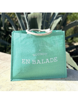 Sac en jute vert menthe...