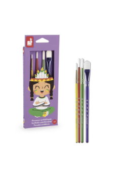 Kit de 4 pinceaux synthétiques