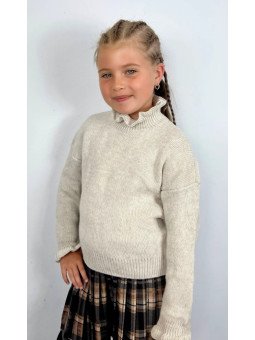 Col roulé en maille à...