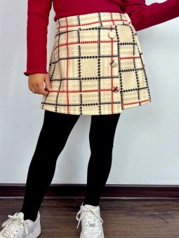 Jupe-short à carreaux lilou