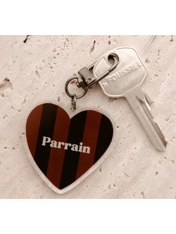 Porte-clé rayures marrons...