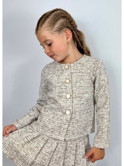 Ensemble en tweed texturé...