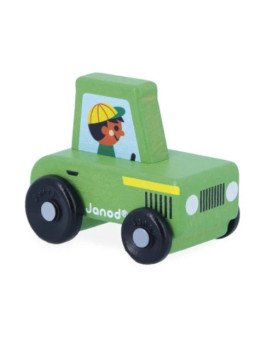 Tracteur vert en bois Ville...