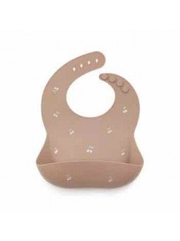 Bavoir en silicone cerise -...