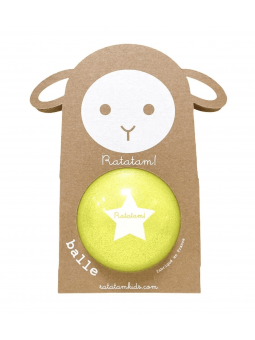 Ballon pailleté jaune 10 cm