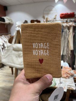 Housse de passeport gaze camel