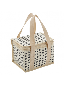 Sac isotherme coeurs écru