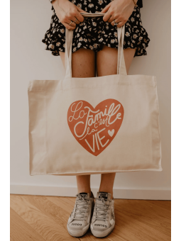 Big bag écru La famille...