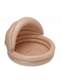 Piscine avec auvent cerises